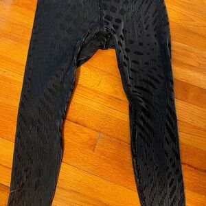 Nike black iridescent textured running leggings